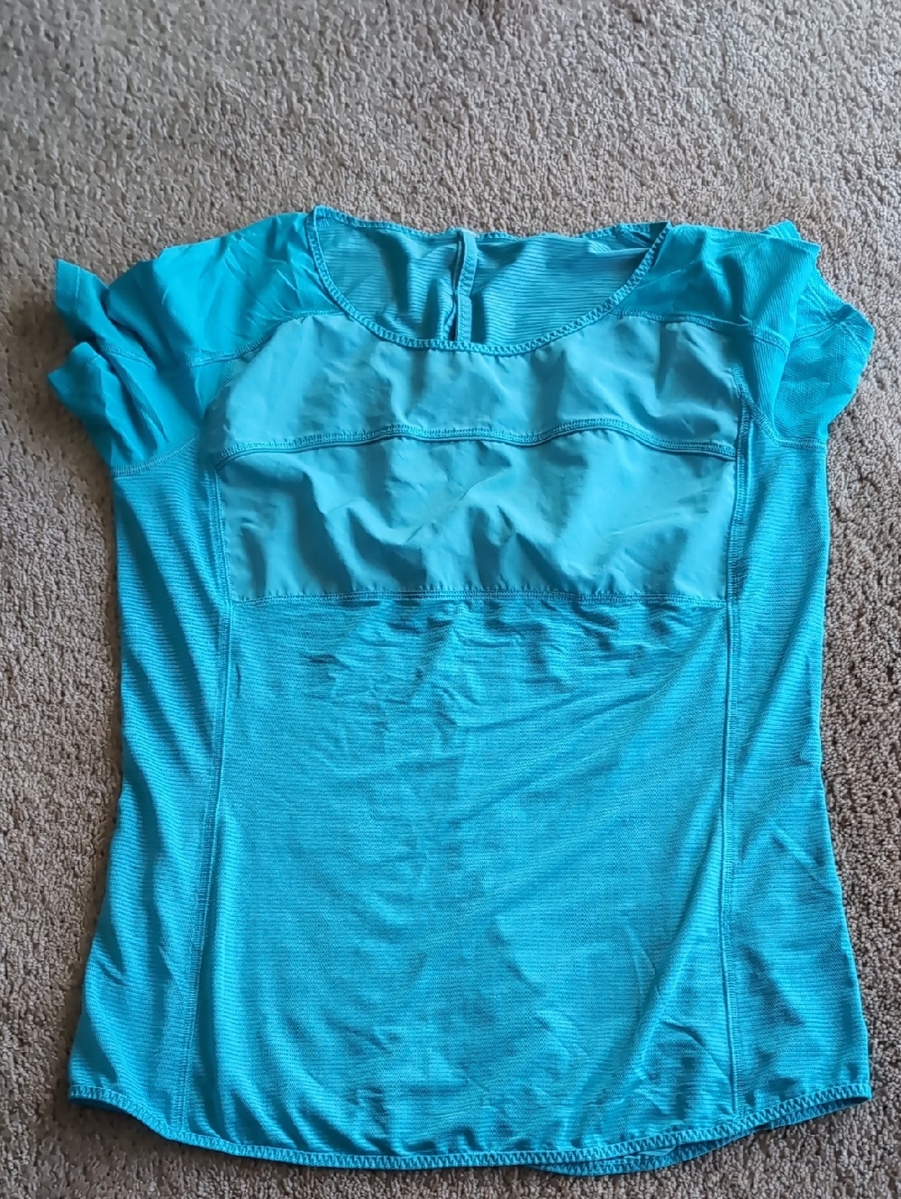 Women's Lululemon Short Sleeve Teal Running Shirt